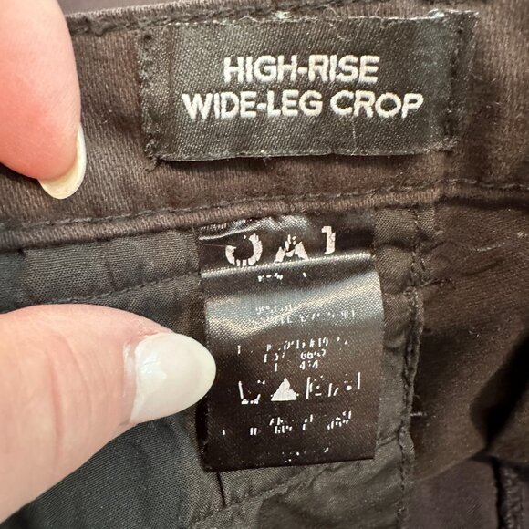 Oat New York Pants High-Rise Wide-Leg Crop Brown Sz 31 Minimal Lagenlook Neutral - Picture 3 of 12